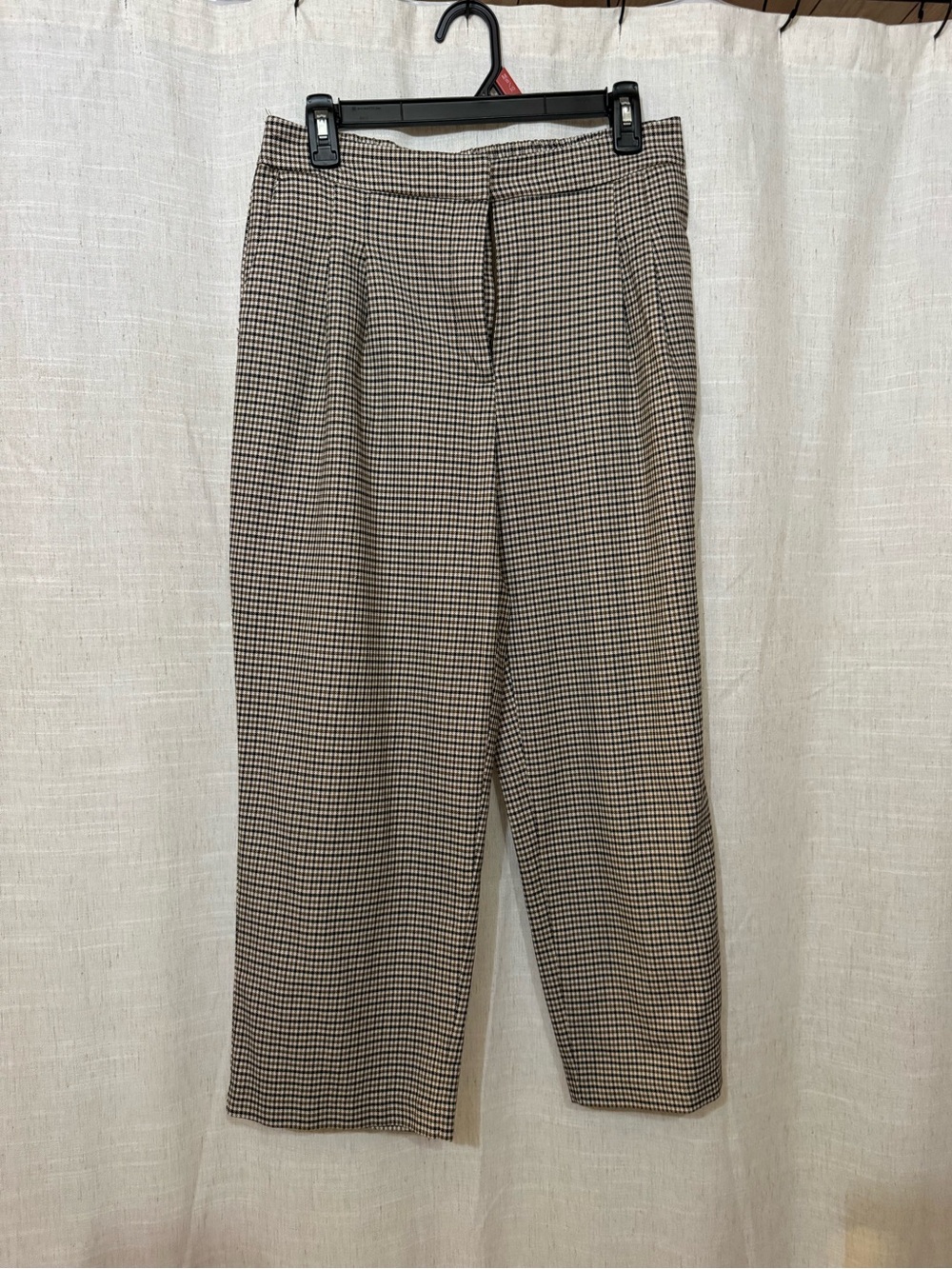 Men's Brown Houndstooth Dress Pants - Classic Tailored Fit